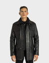 Daniel Men's Classic Fall Leather Jacket | Black